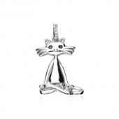 Pandantiv argint yogi cat cu cristale DiAmanti HP087-AS